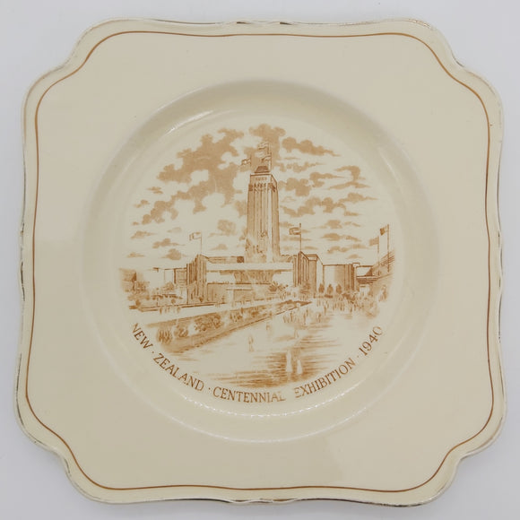 Crown Ducal - New Zealand Centennial Exhibition - Plate