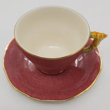 Royal Winton - Mottled Red - Flower Handled Duo