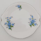 Royal Albert - Forget-Me-Not - Cake Plate with Platinum Trim