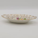 James Kent - Cabbage Rose and Gold Filigree, 5308 - Tab-handled Oval Dish