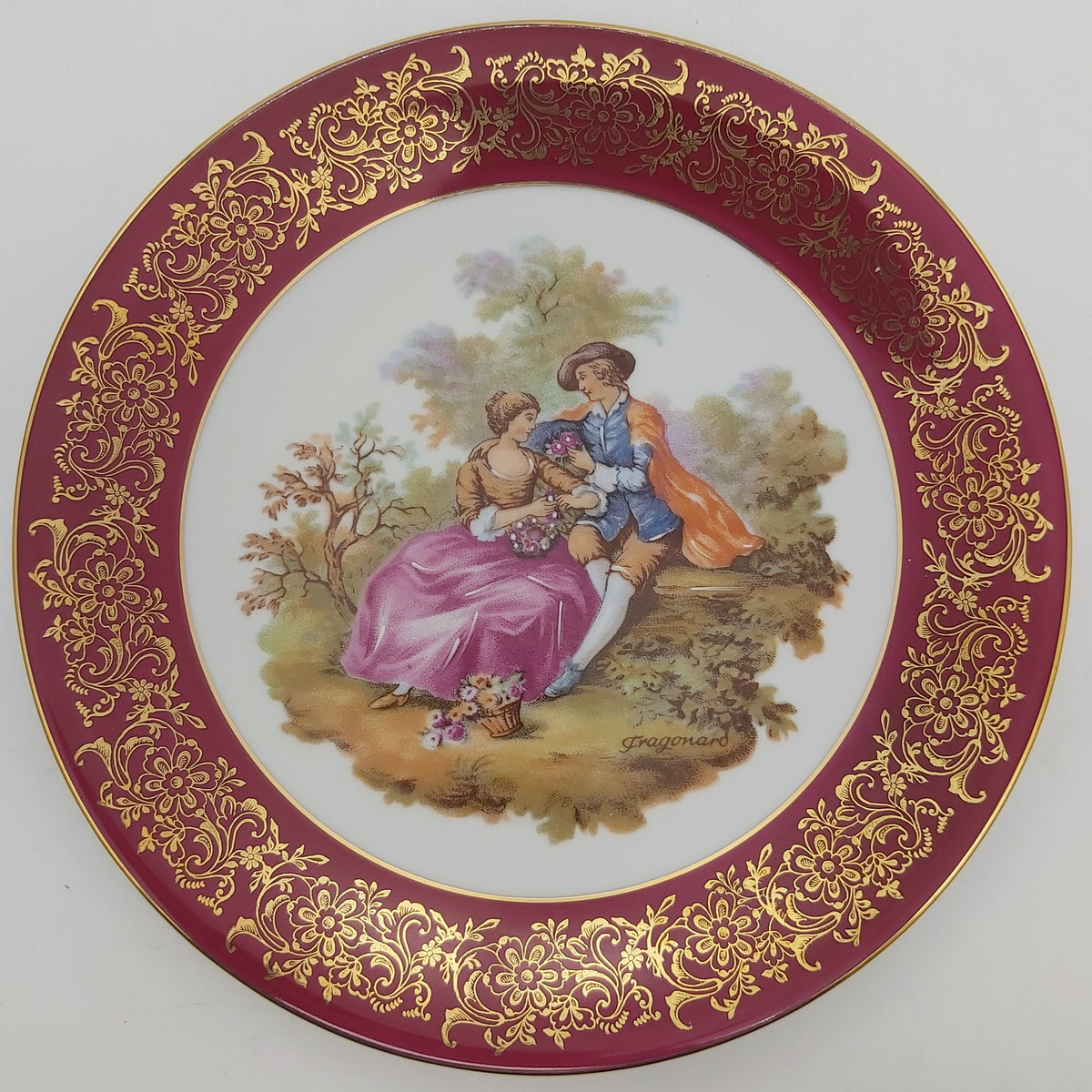 Limoges - Fragonard, Maroon Rim - Display Plate – My Butlers Pantry