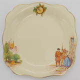 J & G Meakin - The Yeoman of the Guard - Square Plate, High Rim