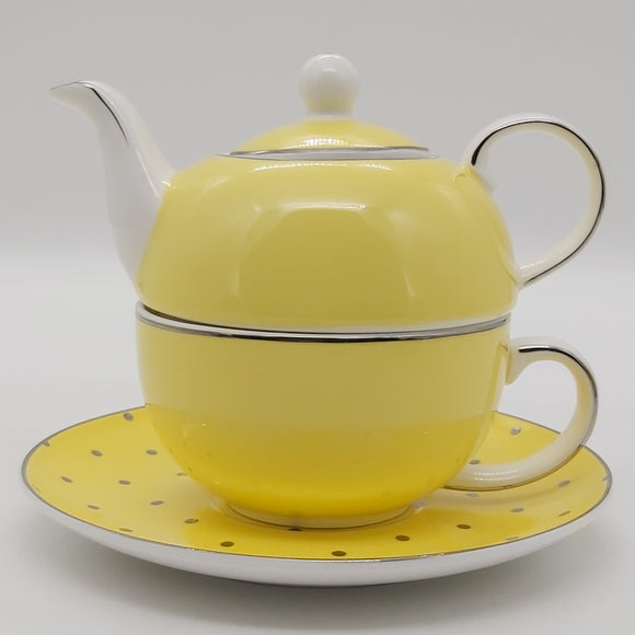 Davis & Waddell - Yellow - Tea for One Stacking Teapot
