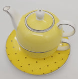 Davis & Waddell - Yellow - Tea for One Stacking Teapot