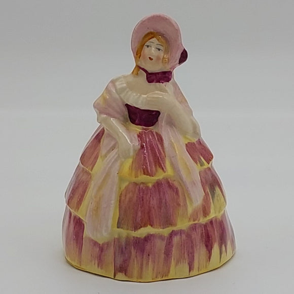 Carlton Ware Crinoline Lady Napkin Holder Figurine - Yellow Dress