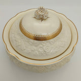 Crescent China - Rhapsody, with Embossed Flowers - Lidded Serving Dish