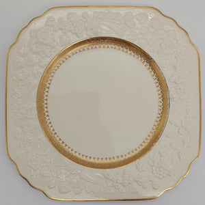 Crescent China - Rhapsody, with Embossed Flowers - Square Salad Plate