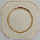 Crescent China - Rhapsody, with Embossed Flowers - Square Salad Plate