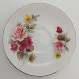 Queen Anne - 8541 Red and Peach Roses - Saucer