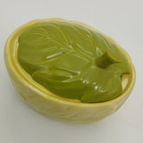 Carlton Ware - Leaf Twin Tone, Chartreuse - Preserve Pot