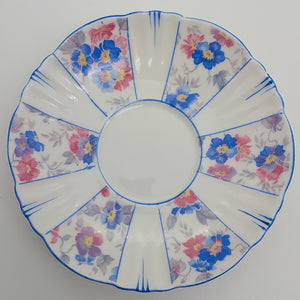 Royal Albert - Pink and Blue Flowers - Saucer