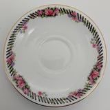 Aynsley - B3154 Pink Roses and Black Lines - Saucer