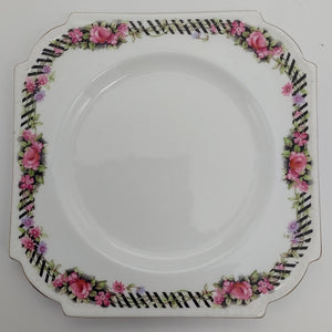 Aynsley - B3154 Pink Roses and Black Lines - Side Plate