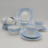 Bell China - 4640 Blue Floral Band - 21-piece Tea Set