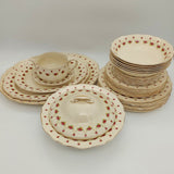 Royal Doulton - D6055 Red Rose Garland - 6-setting Dinner Set and Serving Ware