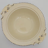 Woods Ivory Ware - Handcraft, Yellow with Black Trim - Serving Bowl