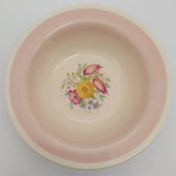 Susie Cooper - Swansea Spray, Pink 1205 - Rimmed Bowl