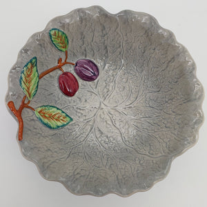 Shorter & Son - Fruit Branch on Grey Leaf Pattern - Bowl