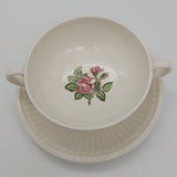 Wedgwood - T432 Moss Rose - Soup Bowl and Saucer