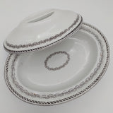Doulton Burslem - Rouen - Footed Serving Dish with Lid - ANTIQUE