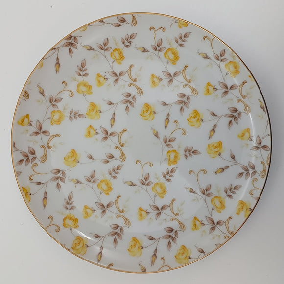 Unmarked - Yellow Roses and Brown Leaves - Side Plate