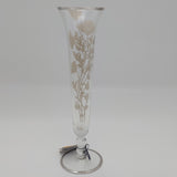 Silver City Glass Co, USA - Sterling on Crystal - Bud Vase