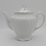 J & G Meakin - White with Embossed Pattern - Teapot