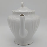 J & G Meakin - White with Embossed Pattern - Teapot