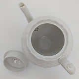 J & G Meakin - White with Embossed Pattern - Teapot