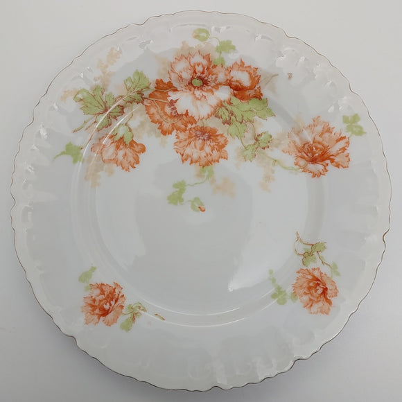 Moritz Zdekauer - Orange Flowers - Side Plate - ANTIQUE