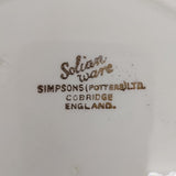 Simpsons Solian Ware - Floral Spray with Maroon Rim - Display Plate