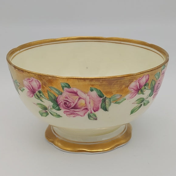 Salisbury - 1769 Pink Roses with Heavy Gold - Sugar Bowl