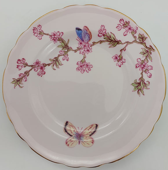 Tuscan - Butterflies and Blossom on Pink - Side Plate