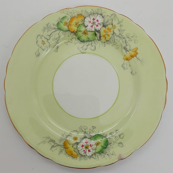 Aynsley - B4766 Colourful Dianthus on Mint Green - Side Plate