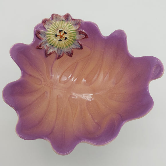 Shorter & Son - Purple Flower - Leaf-shaped Bowl