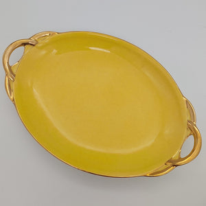 Royal Winton - Yellow with Gold Handles - Oval Dish