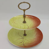 Royal Winton - Embossed Leaves - 2-tier Plate Stand