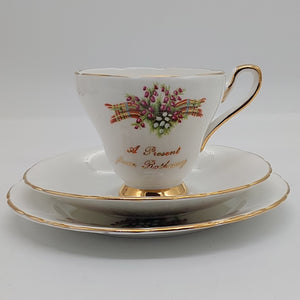 Heather Bone China - "A Present from Rothesay" - Trio