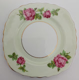 Colclough - Red Roses on Green Band - Side Plate