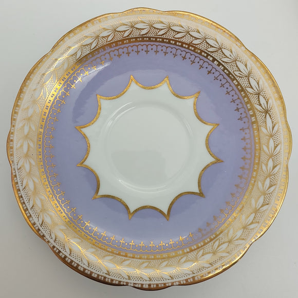 Aynsley - 4170 Purple Band with Gold Patterned Rim - Saucer