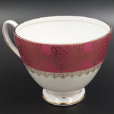 Queen Anne - 5475 Maroon with Gold Filigree - Trio