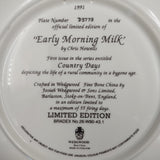 Wedgwood - Country Days Series, No 1 Early Morning Milk - Display Plate