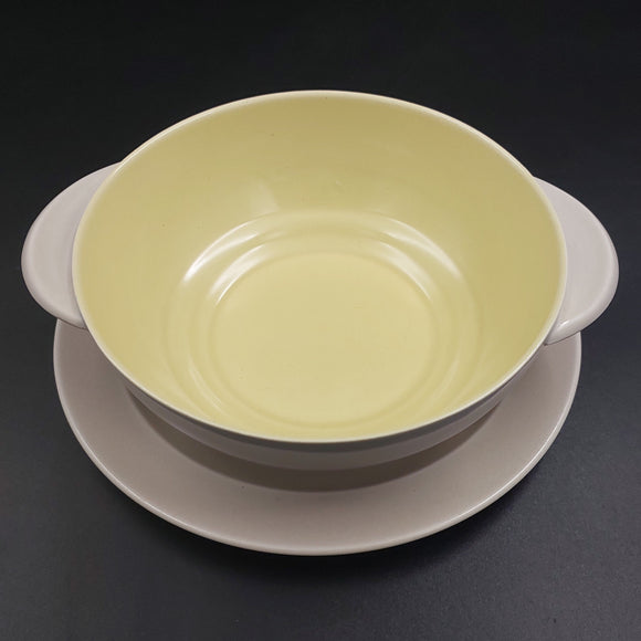 Branksome - Transvaal Grey and Evening Primrose - Soup Bowl and Underplate