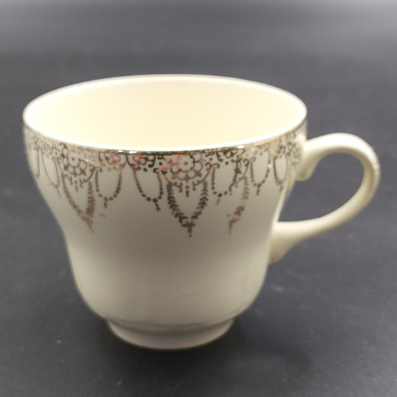 Unknown Maker - Gold Filigree on Cream - Cup