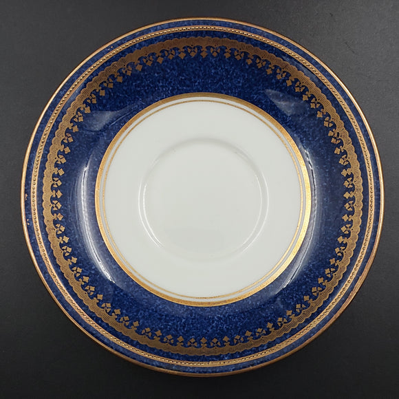 Aynsley - A4634 Blue with Gold Bands - Saucer