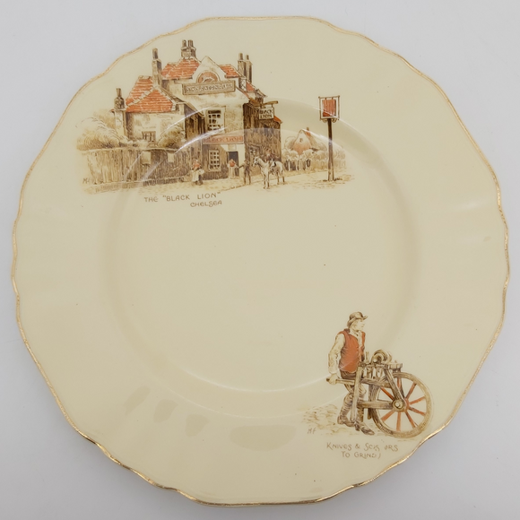 J & G Meakin - Old London Inns and Cries: The Black Lion, Chelsea - Round Plate