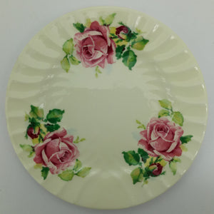 Queen Anne - Pink Roses on Yellow - Side Plate