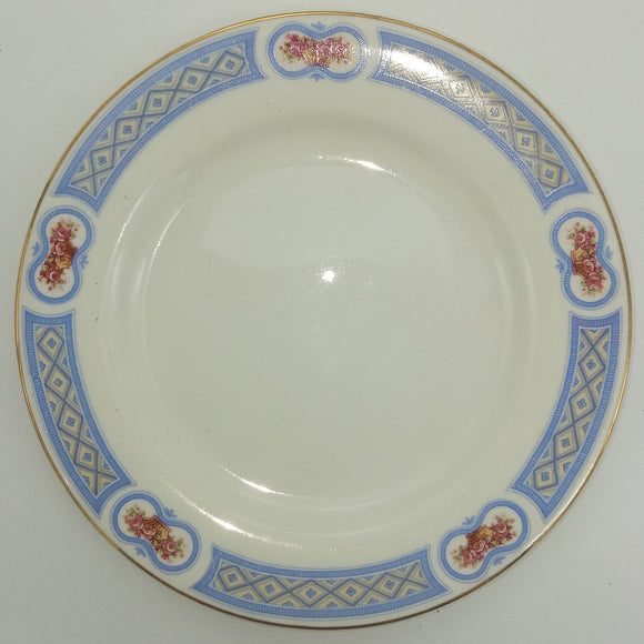 J & G Meakin - Blue Border with Rose Panels - Side Plate