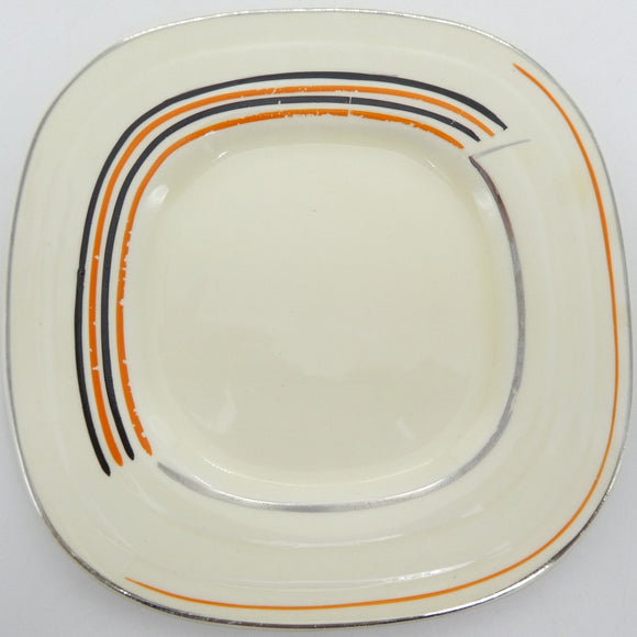 Grindley - 4270 Orange and Black Stripes - Side Plate