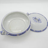A J Wilkinson - Blue Band with Mini Pink Roses - Lidded Serving Dish